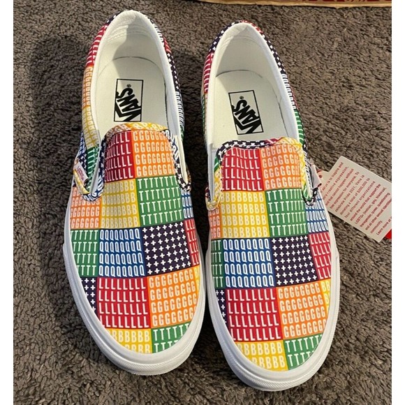 Vans Classic Slip-On Rainbow Pride LGBTQ+ Shoes Men's Size 11.5 / Women's 13 - Picture 2 of 5